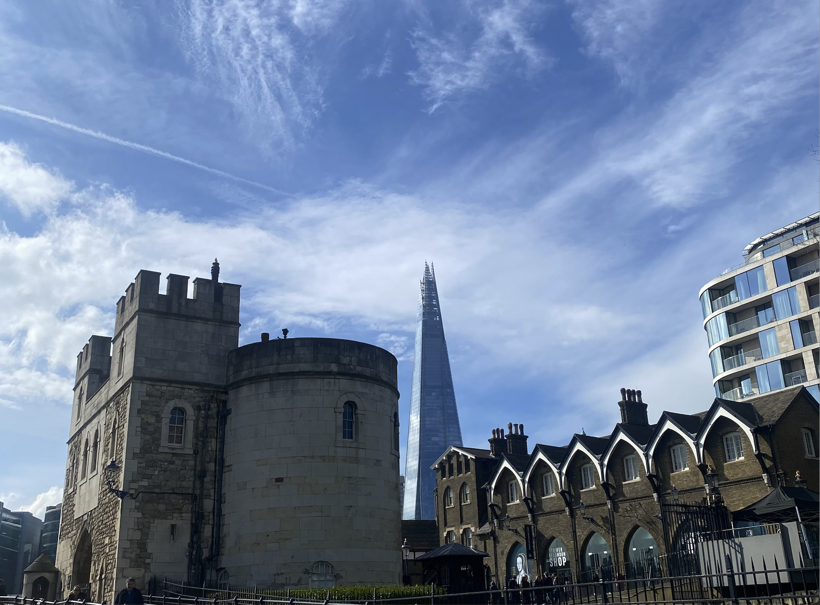 View from the Tower of London, where the writers learned about bloody executions.