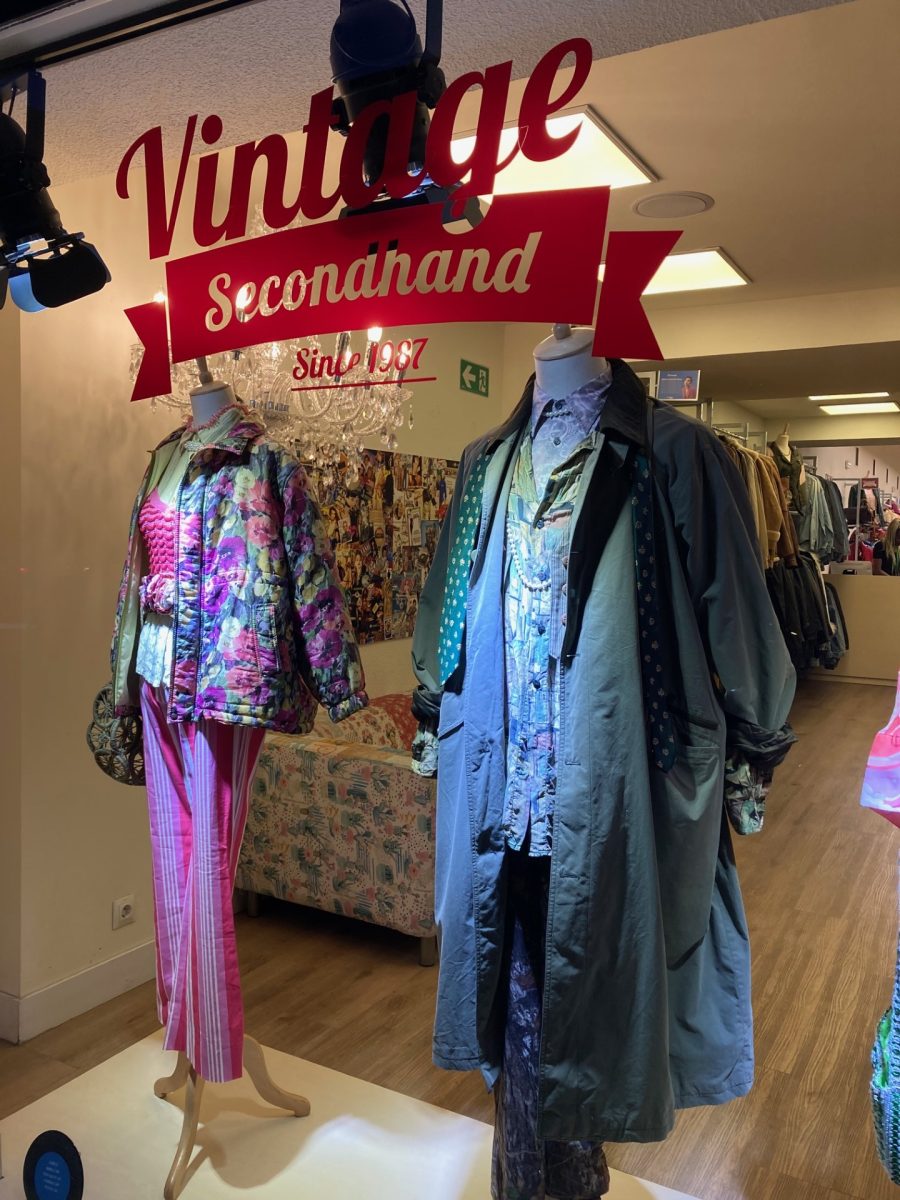 Some second-hand stores cater to fashionistas with vintage clothes like those on the display at this shop near Atocha.