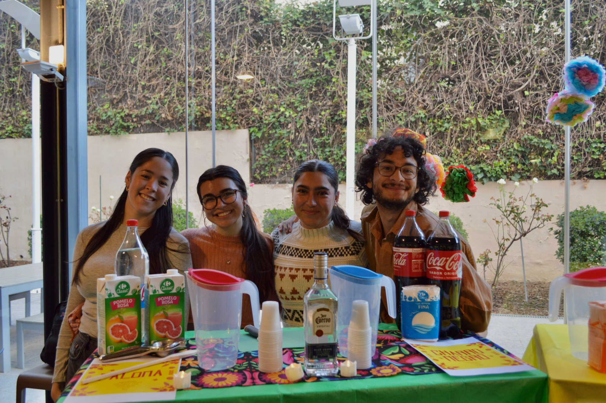 Students sipped Piña Coladas and Palomas in the cafeteria, colorfully decorated for the drink-tasting event