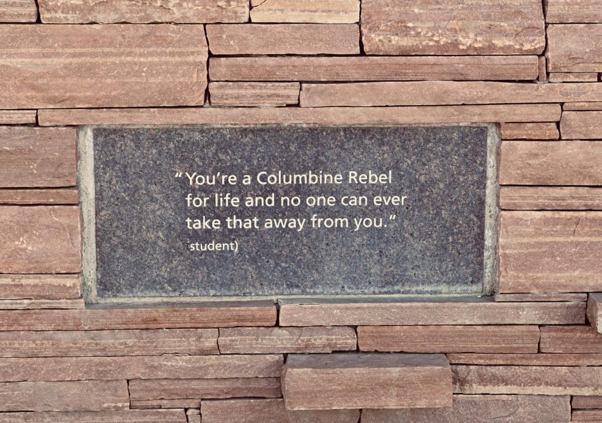 Statement inside of the Columbine Memorial in Littleton, Colorado