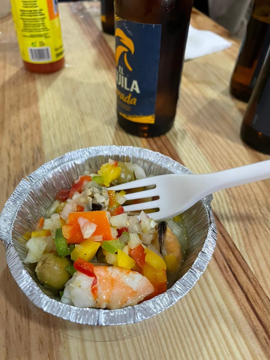 A ceviche tapa at the Tapapiés festival.