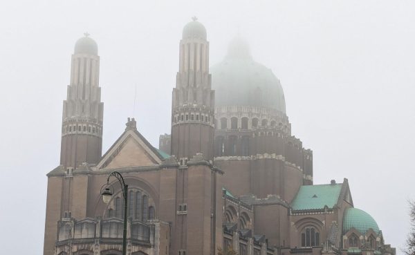 Photo of the National Basilica of the Sacred Heart in Brussels, Belgium.