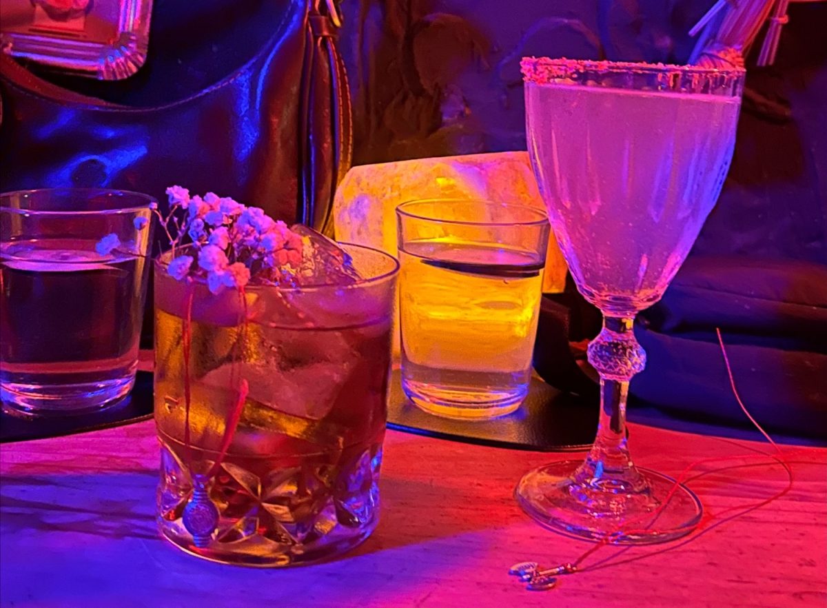 Two cocktails offered at the La Santoria bar.