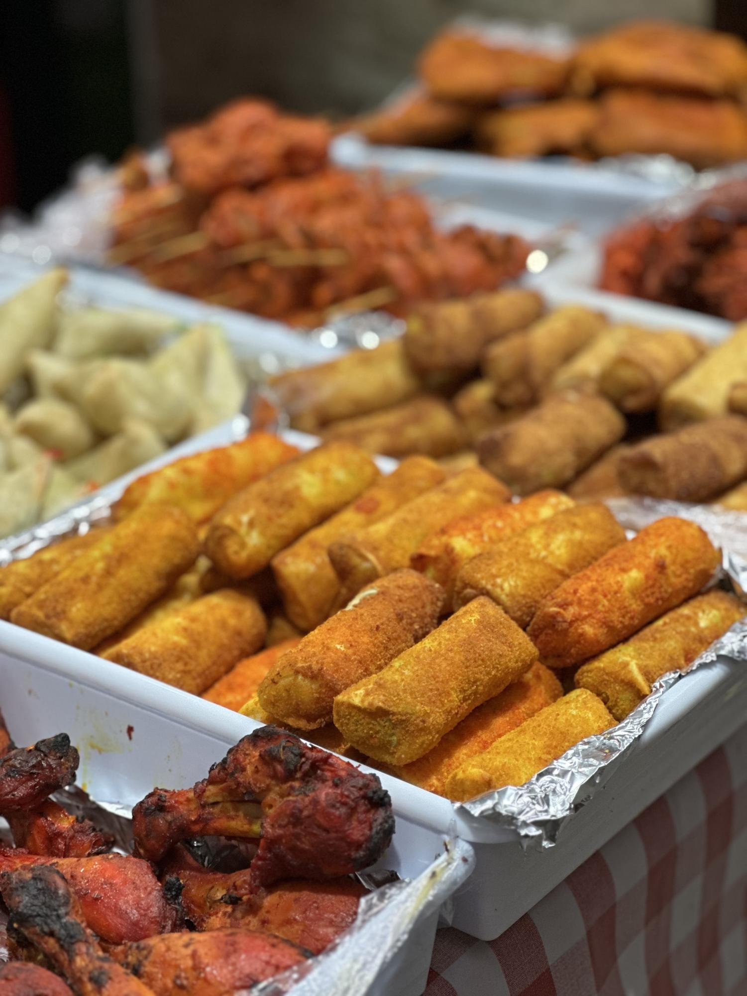 Vegetarian cheese eggrolls were one of the dishes sampled at Tapapiés festival this October.