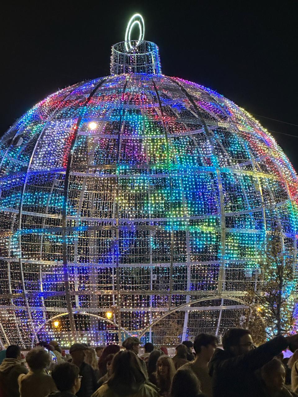 One of the popular decorations at the Plaza de España Christmas market