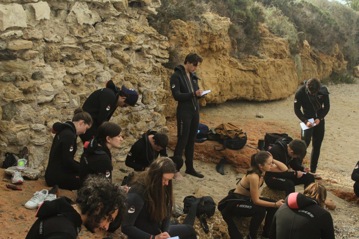 Students wore wetsuits to explore the marine ecosystems in Murcia last spring. 