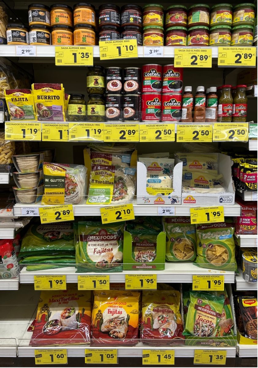 The Ahorramas supermarket is one of many that sell speciality foods from Mexico and other Latin American countries.