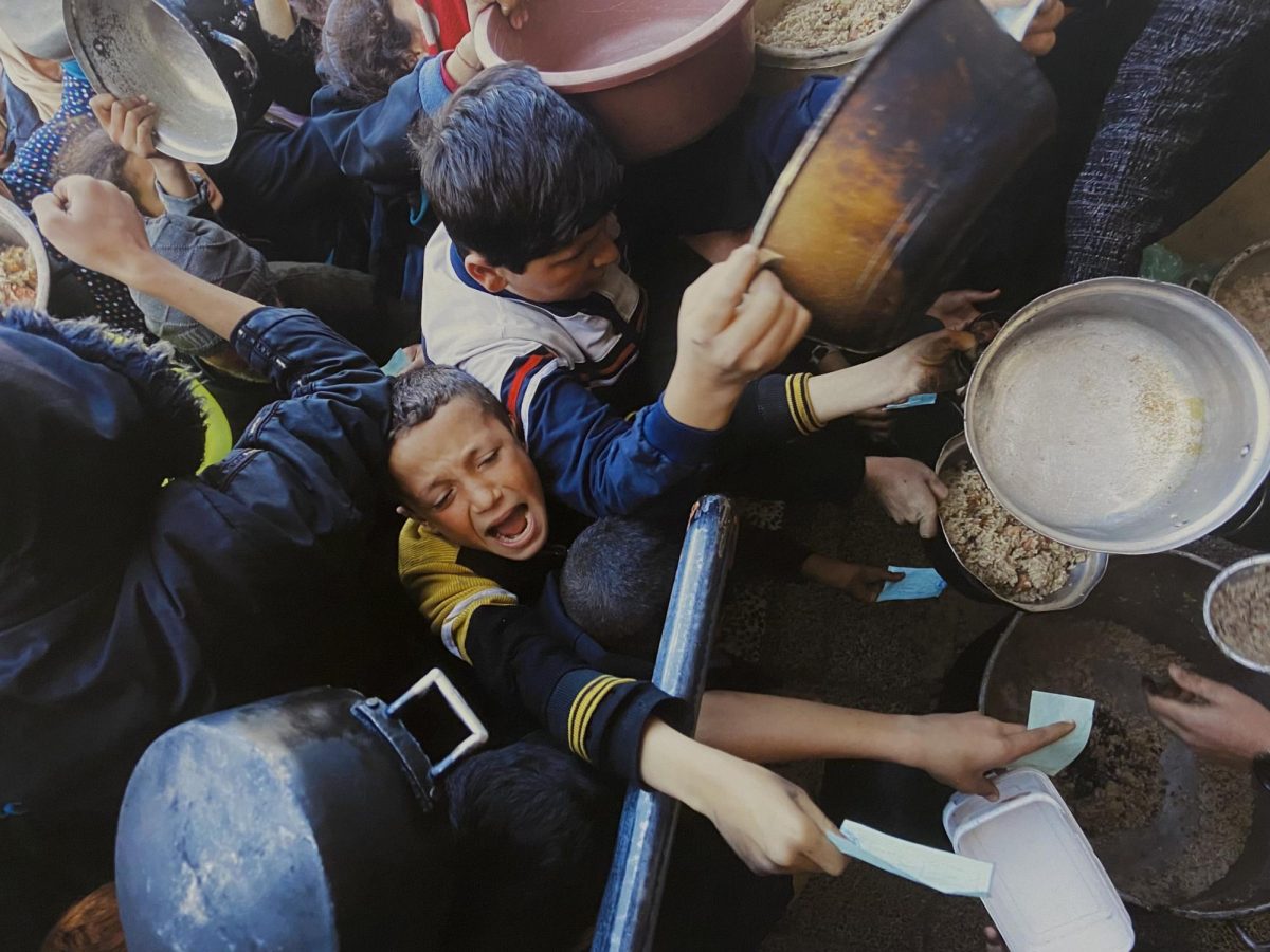 Children and adults fight for food among shortages.