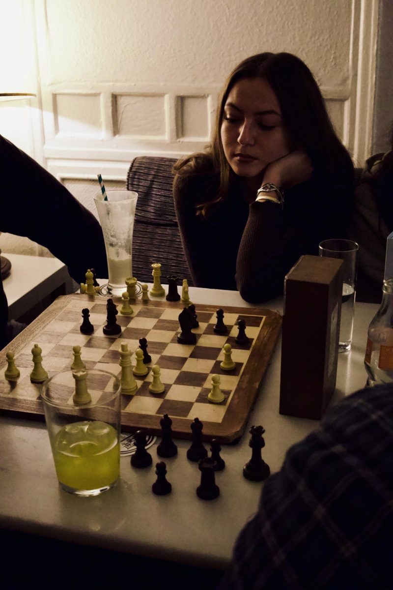 Club member, Christina Savaglio, is deep in thought, trying to figure out her next move.