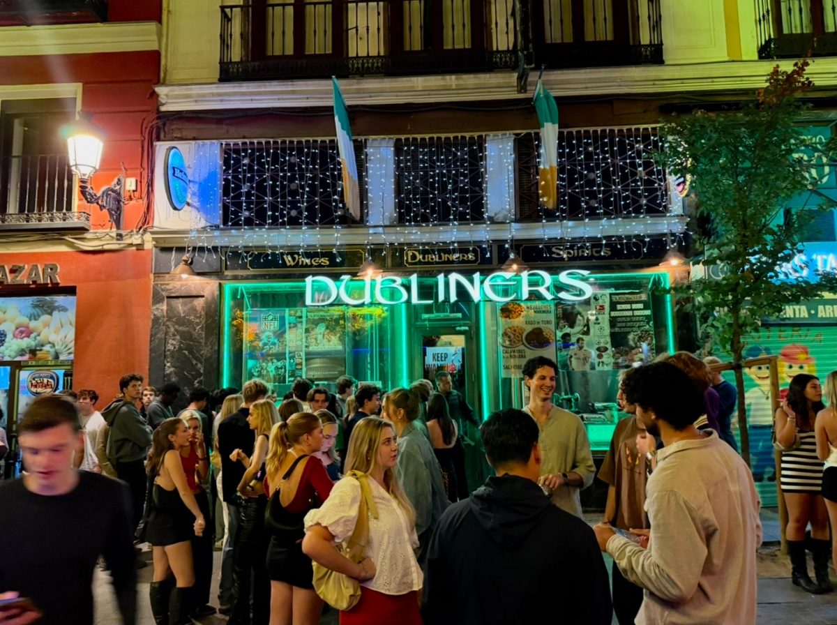 A crowd of customers waits to enter Dubliners, a student hang-out that is getting old for some.